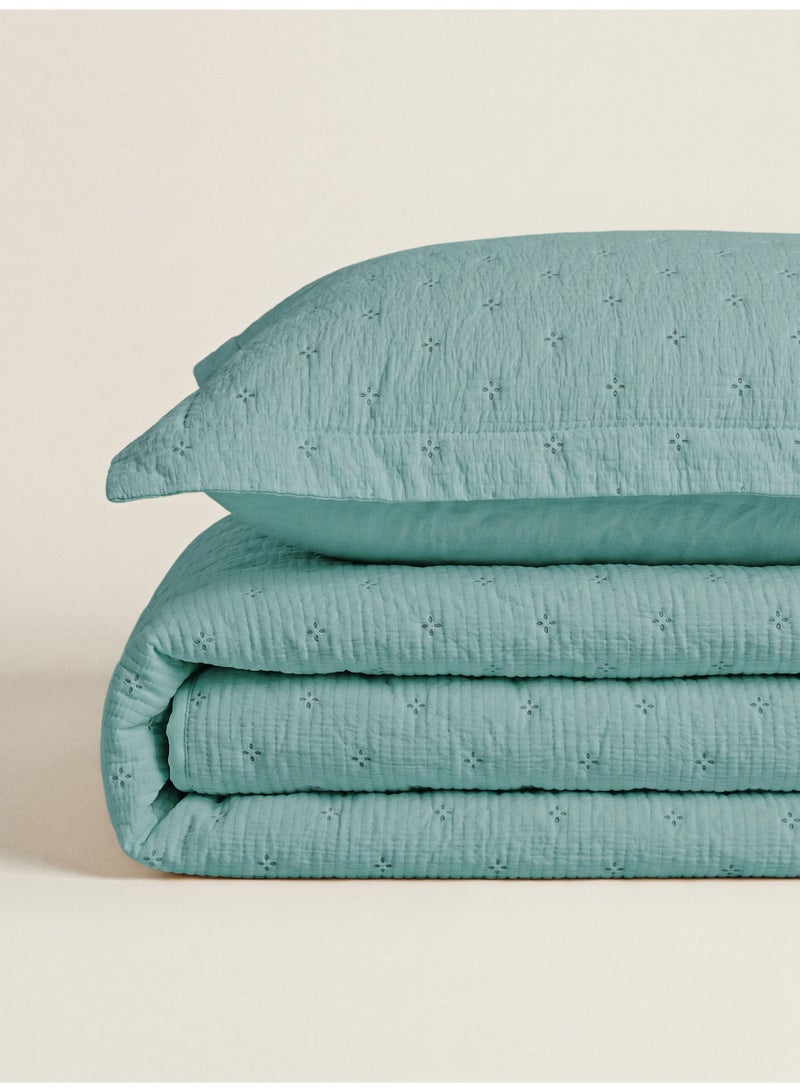 Morano Elegence 3 pieces Bedspread set 260 X 240 cm 2 pillow cases 50 X 70 | Hollow Fiber Fill, Ultrasonic Quilting, 2 Pillowcases Included, Machine Washable, 3-Ply Construction - Image 3