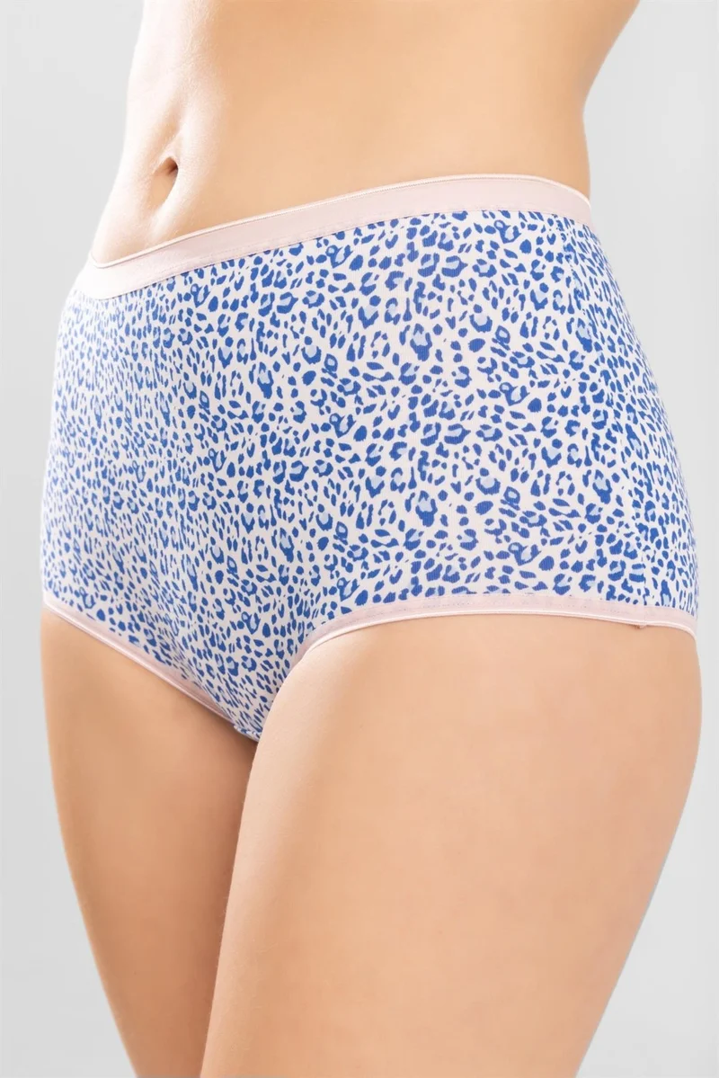 Baykar Women's High Waist Cotton Patterned Bato Women's Panties 3-Pack 8213 Colorful