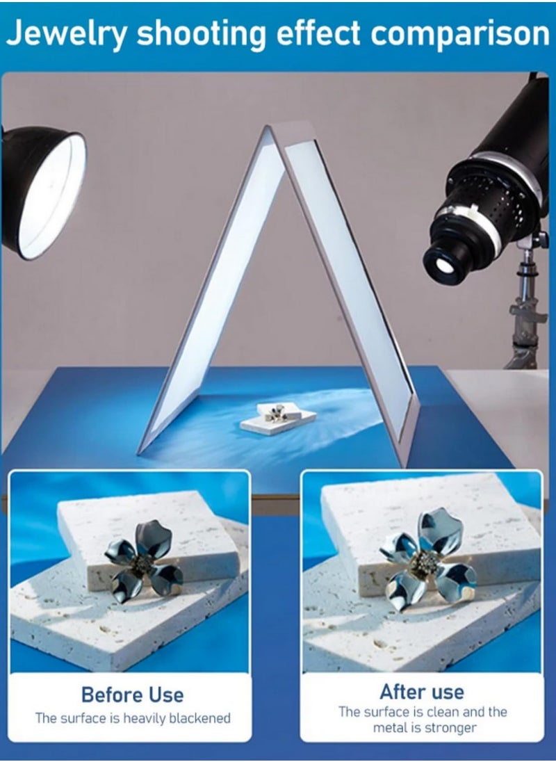 Generic Photography Reflector Foldable V Flat Light Reflector for Studio Photo Shoots Light Diffuser Board with Paper Material Professional Photography Accessory for Photographers 850 x 295mm  - Image 4