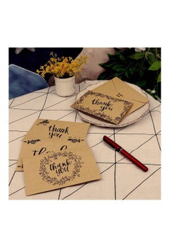 Generic Thank You Cards With Envelopes - 8 Sets Premium Kraft Thank You Cards Bulk - Thank You Notes with 8 Graceful Designs - Thank You Card for Celebration  - Image 2