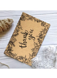 Generic Thank You Cards With Envelopes - 8 Sets Premium Kraft Thank You Cards Bulk - Thank You Notes with 8 Graceful Designs - Thank You Card for Celebration  - Image 4
