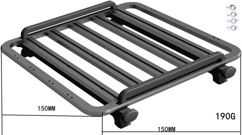 Yurefax Metal Luggage Carrier Roof Rack for 1/10 RC Crawler Cars - Image 2