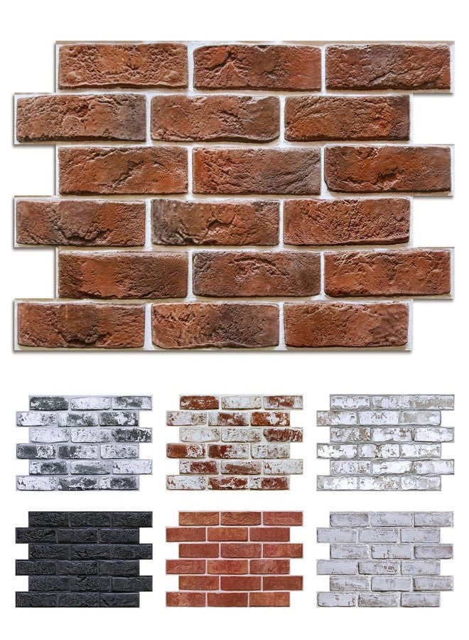 Commomy 3D Brick Wall Panels Peel and Stick - 12 pcs of 22.8" x 11.8" - Thin & UrltraLight Red Brick Wallpaper Stick on Tile for Kitchen, Bedroom, Living Room,TV Background,RV(Covers 22.48 sq.ft) - Image 1