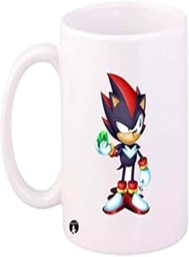 RYN PRINTED Design/Sonic Video Game Mug White Red Yellow