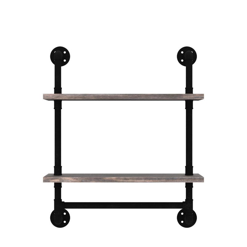 MBQQ Shelving Bathroom Pipe Shelves with Towel Bar Over Toilet, 24 inch Pine Wood Floating Shelves for Wall Mounted Bedroom,Kitchen, Farmhouse, Living Room - Image 4