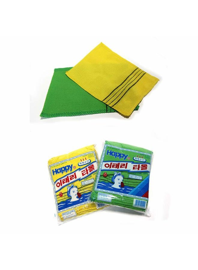 GOLDSANGSA GOLDSANGSA-Korean Bath Towel Washcloth 20pcs/Body Scrub Genuine Exfoliating Bath Mitten Remove Dead Skin(Green) - Image 3