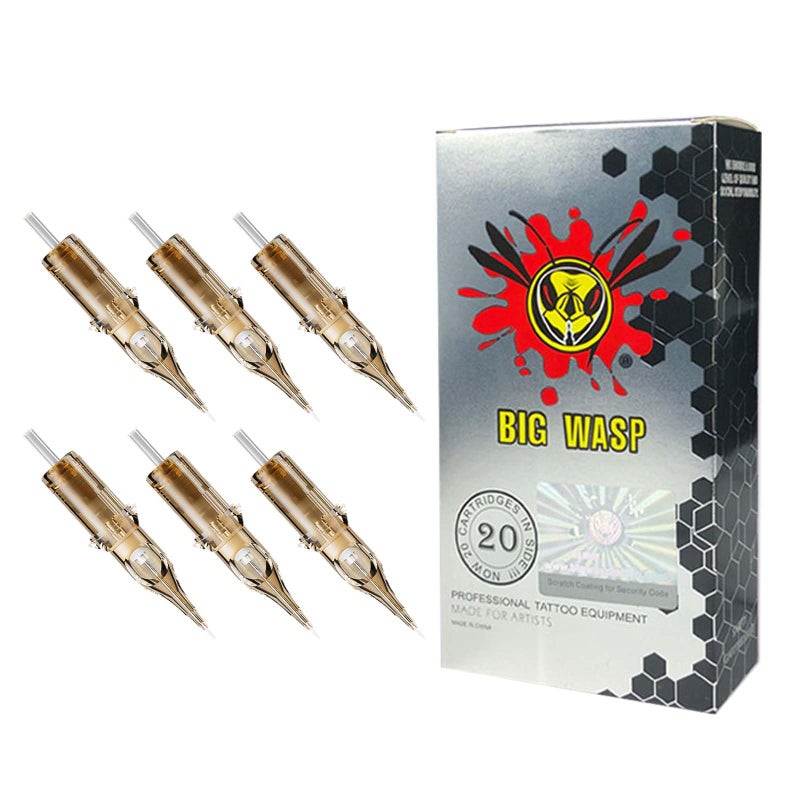 BIGWASP إبر وشم بيغ واسب #10 بوجبين 7RL كارتريدج 7 لاينر دائري 20 قطعة (الجيل 3) - Image 1