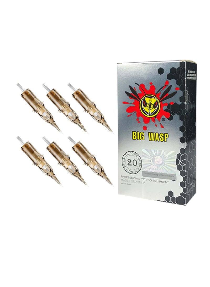BIGWASP BIGWASP #10 Bugpin 7RL Tattoo Needle Cartridges 7 Round Liner 20Pcs (Generation 3)  - Image 1