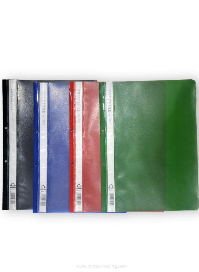 ليبرا 12 قطعة من ملفات التقارير مقاس A4 غير لامعة مع جيب جانبي، لون أسود - Image 2