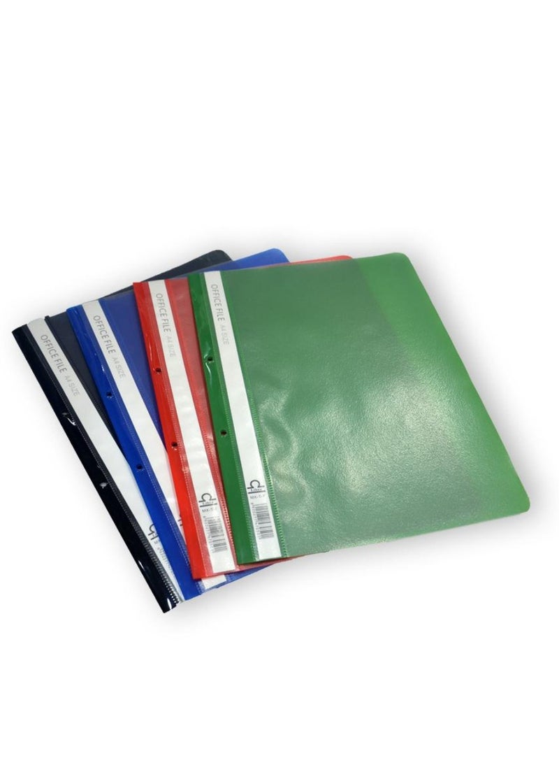 ليبرا 12 قطعة من ملفات التقارير مقاس A4 غير لامعة مع جيب جانبي، لون أسود - Image 3