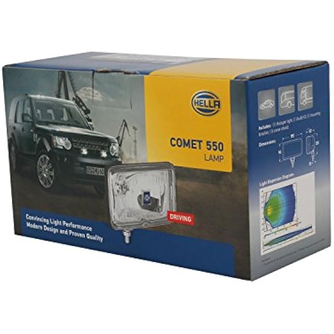 HELLA Comet 550 White Light Universal Fog Lamp 12V55WYellow Light - Image 4