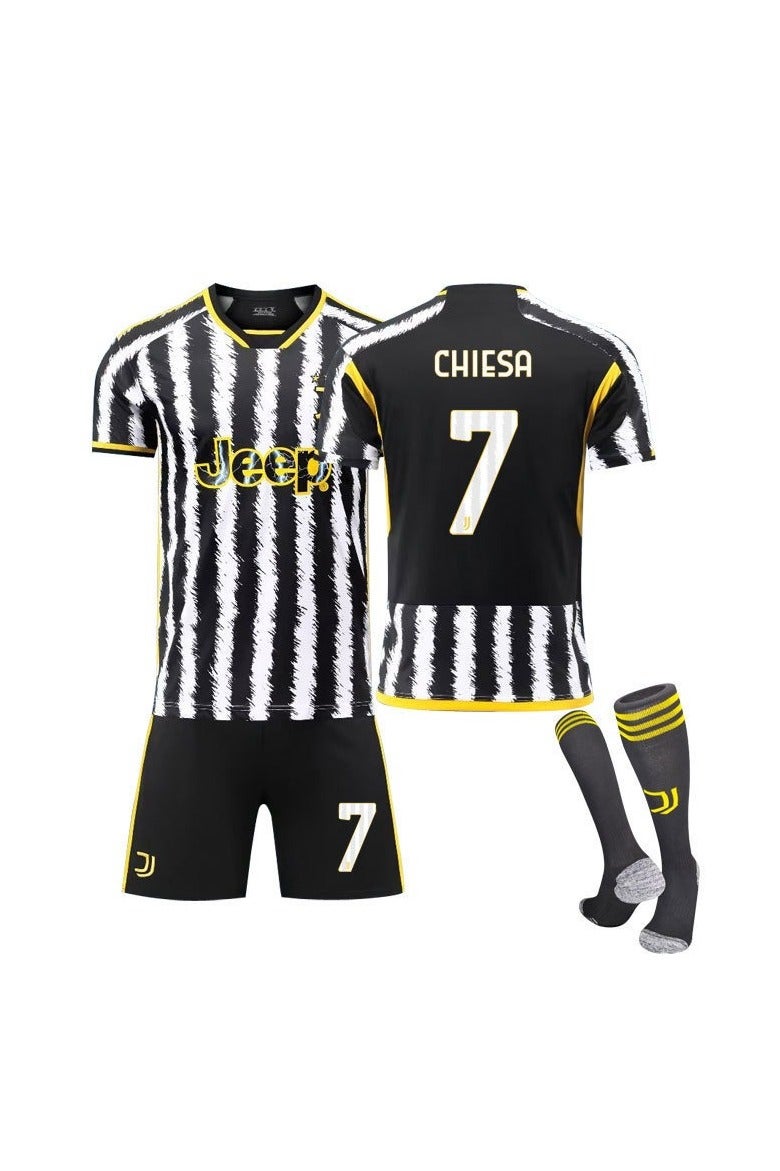WHITE GAINS The new 3-piece set of No. 7 football jerseys, including a top, shorts, socks, is made of comfortable, breathable and elastic fabric, suitable for both adults and children to play outdoors - Image 1