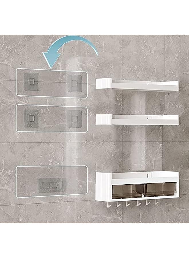 Raxoom wall hanging rack, kitchen, bathroom, office, bedroom, craft room rack. (White) (B) - Image 3