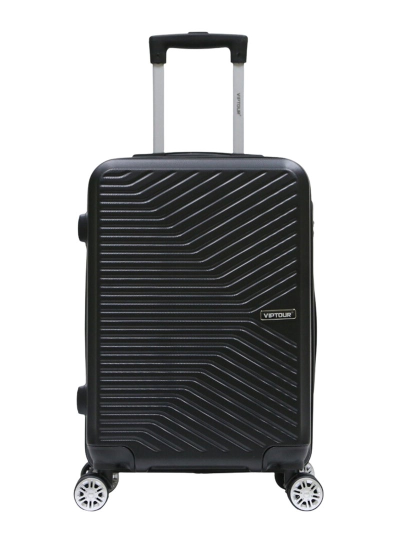 VIPTOUR - Hardside Spinner 4 Wheels Luggage Trolley With Number Lock Black - Image 1
