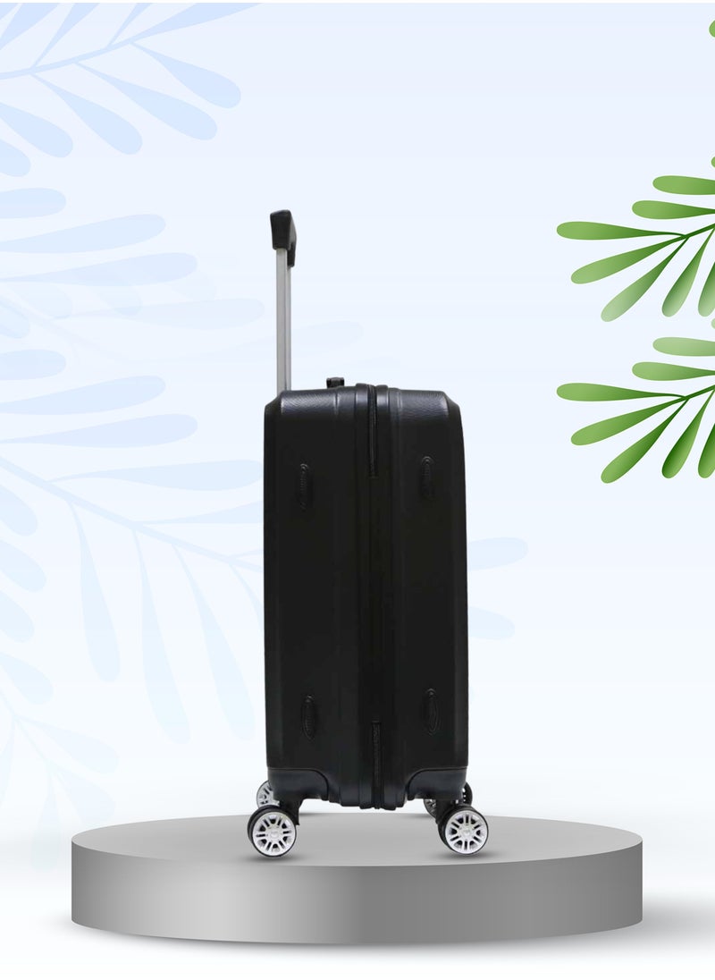 VIPTOUR - Hardside Spinner 4 Wheels Luggage Trolley With Number Lock Black - Image 1