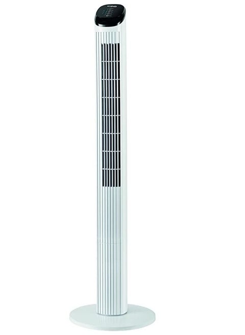 KHIND FD301R Comfort Control Tower Fan with Timer Function, 3 Speed Settings, Touch Screen & Motor Overheat Protection (45inch, White)