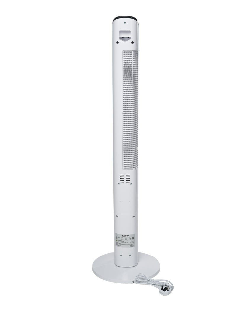KHIND FD301R Comfort Control Tower Fan with Timer Function, 3 Speed Settings, Touch Screen & Motor Overheat Protection (45inch, White)