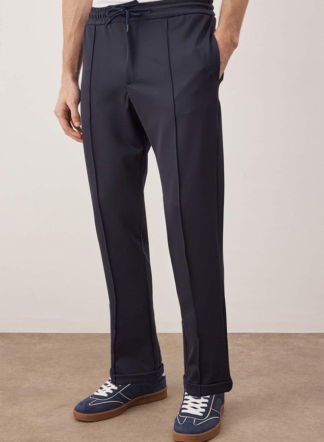 trendyol Navy Blue Straight Fit Men's Trousers - Image 3