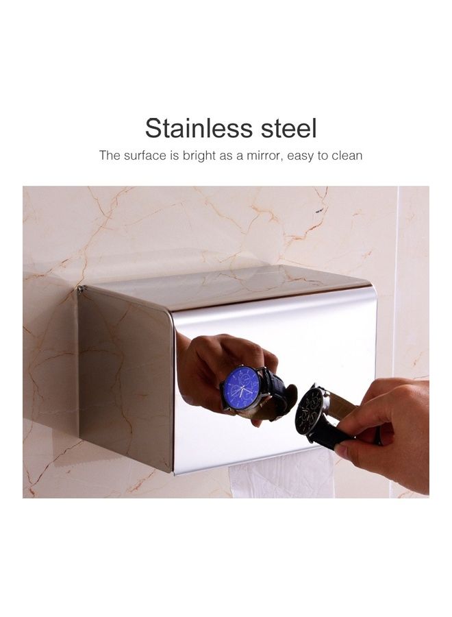 NIBEMINENT Stainless Steel Bathroom Wall-mounted Multicolour 25x20x20cm - Image 4