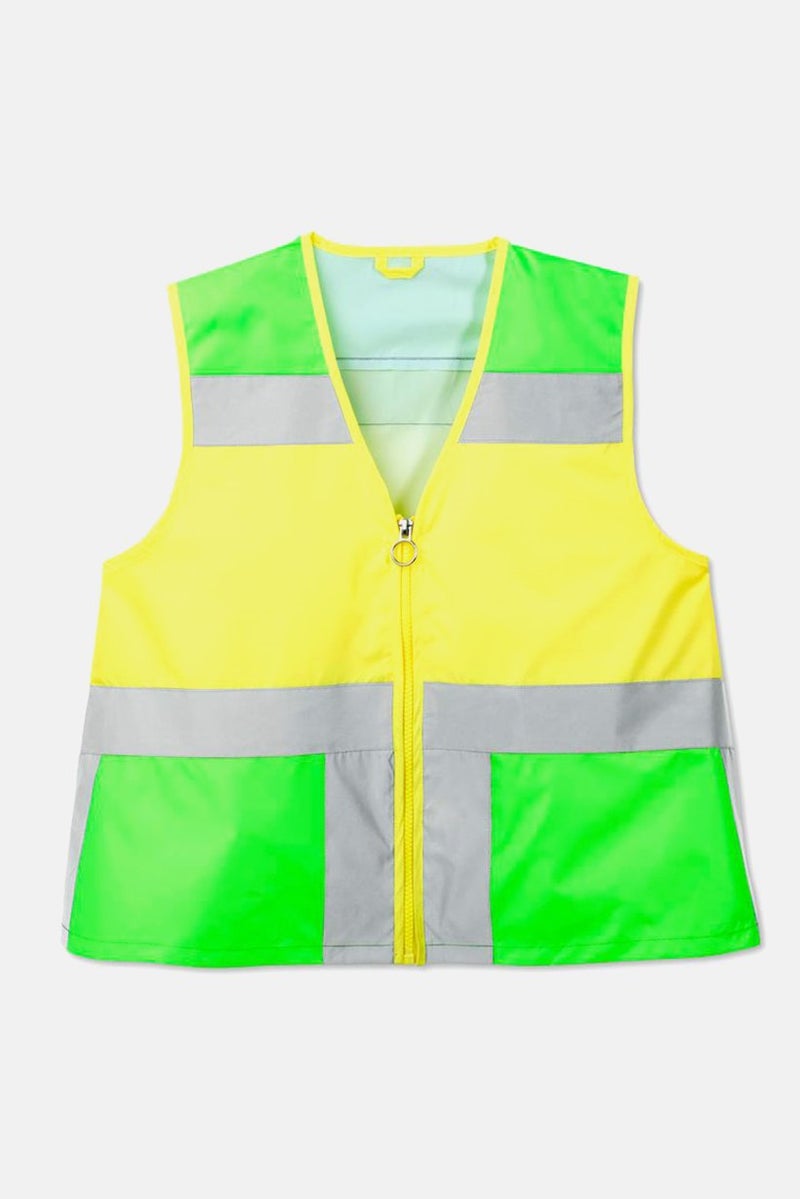 Tchibo Kid Boys Full,Zip Safety Vest, Lime Green - Image 2