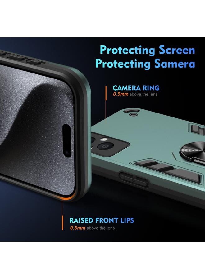 اس-توب جراب لهاتف OPPO Reno7 Z 5G جراب هاتف معدني مقاوم للصدمات مزود بحلقة معدنية - Image 3
