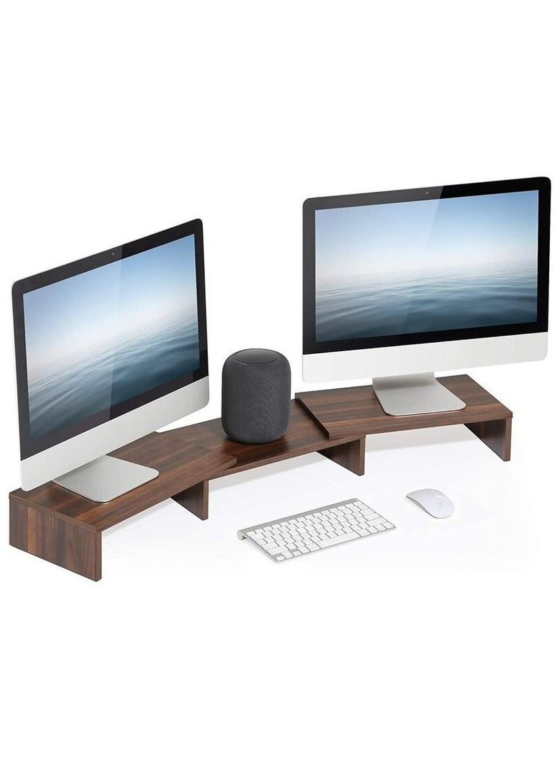MODERN HOME Dual Monitor Stand with 3 Shelf and Length And Angle Adjustable  - Image 1
