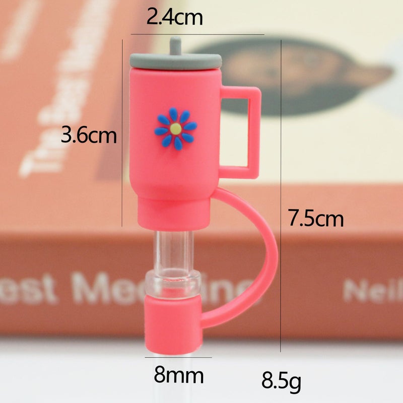 Creative Cartoon Straw Cap Beverage Straw Plug Dust Cover Recyclable Straw Cover Straw Cover Straw Cover Sale - Image 1