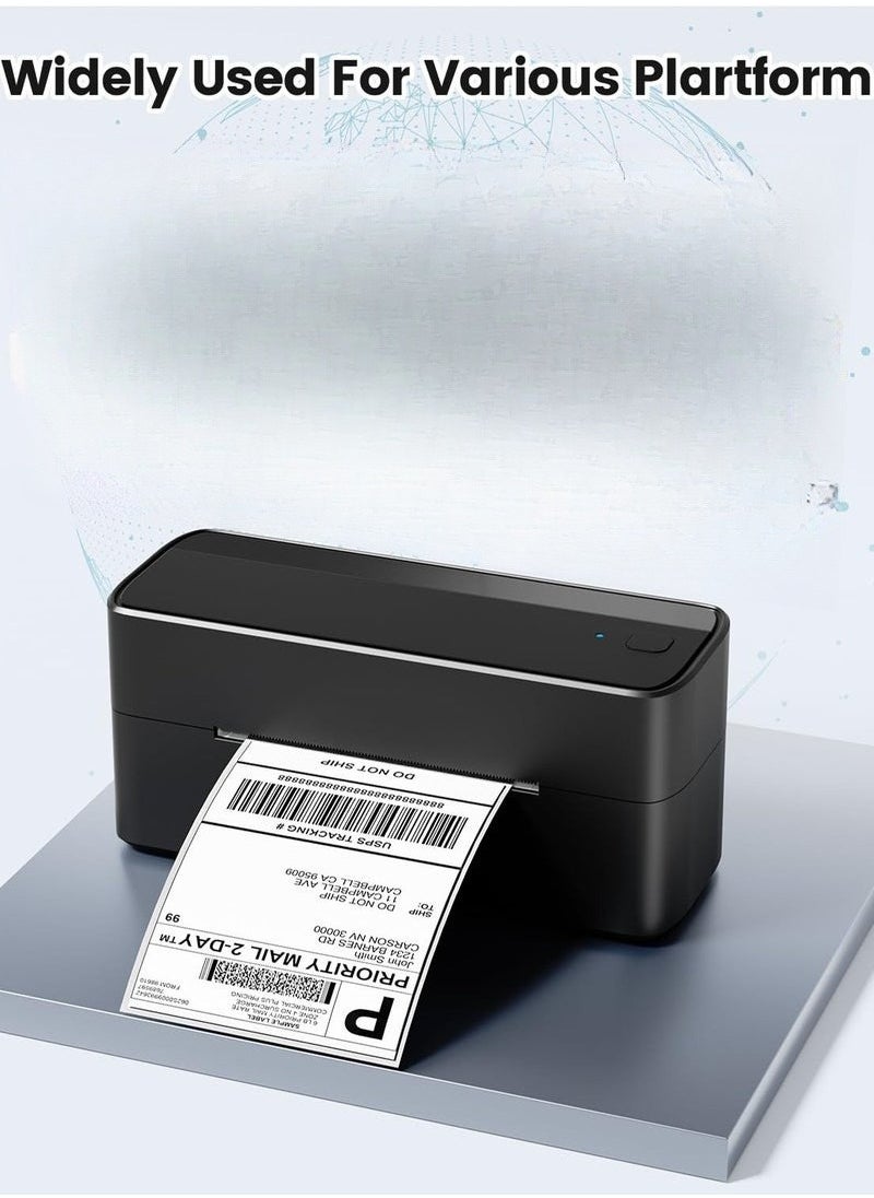 XiuWoo Shipping Label Printer, 241BT 4X6 Wireless Thermal Label Printer for Small Business, Labels Printers for Shipping Package, Compatible with iPhone, Android, Black  - Image 5
