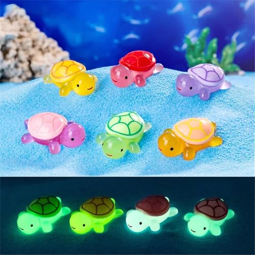 Amiqus 5 pc Luminous 3D Turtle Statues Colourful Semi-Transparent Plastic Ornaments, Suitable for DIY Crafts, Party Favours, Classroom Rewards and Beach Themed Events (5pc Mix Colour) - Image 4