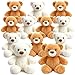 LaRandom 12 Pcs Bears Stuffed Animal Bulk 10 Inch Cute Small Stuffed Bear Plush Toy for Birthday Baby Shower Party Decorations Centerpieces Favors - Image 2