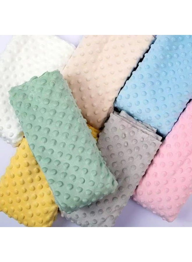 Hasoar Minky Dot Fabric by The Yard DIY Making Supplies Quilting Patchwork Cushions Plush Fleece Fabric Minky Fabric for Blanket, Pillow Covers, Clothing Making,Sewing (Light Pink, 1 Yard) - Image 3