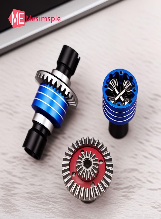 Mesimsple 45# Steel Front Rear Differential Diff Input Gear Set for 1/16 H16BM H16PL H16DR H16207 16208 16209 16210 H16 1/14 14301 14302 14209 14210 Series Upgrades Part Blue - Image 4