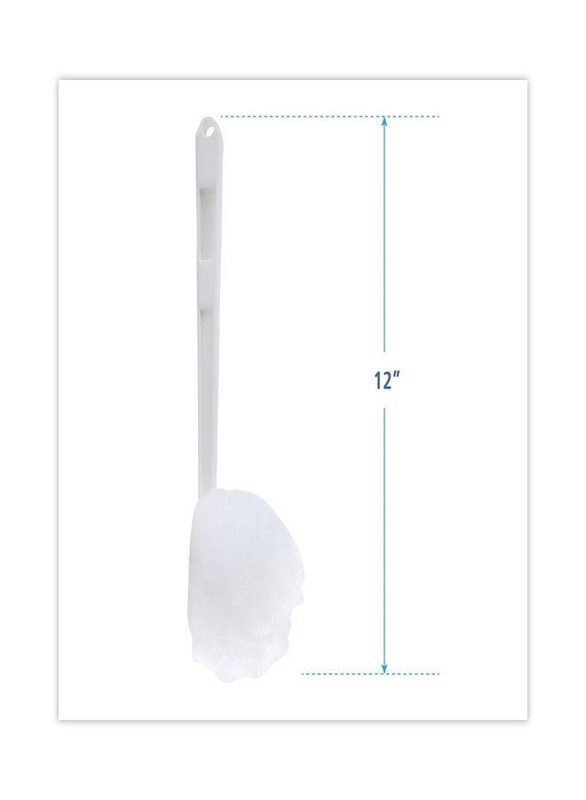 Boardwalk 00160 Deluxe Bowl Mop, 10" Handle, 2" dia. Head, Plastic, White (Case of 25) - Image 2