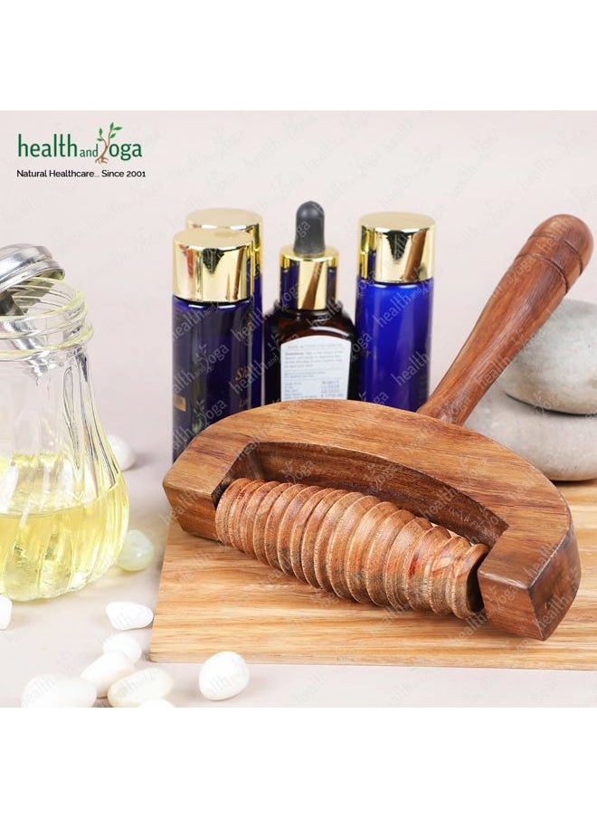SoulGenie - HealthAndYoga™ NatureSooth Handcrafted Wooden Limb Massager - Relieves Tired Leg and Arm Muscles - Image 1