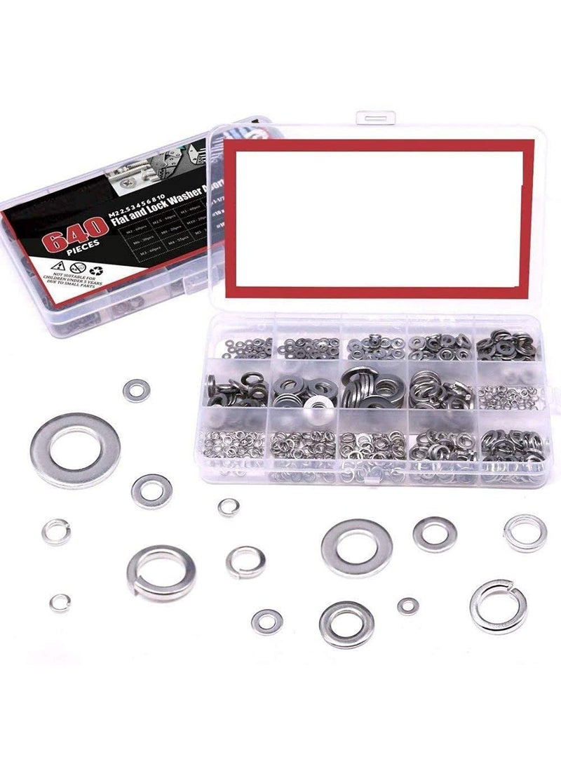 DIY Crafts DIY Crafts CTDIYHI30124 Stainles Steel Metal Form Flat Washer Fit Bolt Screw Repair Kit Tool Stainles Steel Metal Form  - Image 2