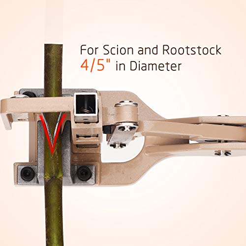 FUNTECK V-Cut Grafting Tool for Large Branches Full Metal Body with SK5 Blade Ideal for Fruit Tree Grafting - Image 2