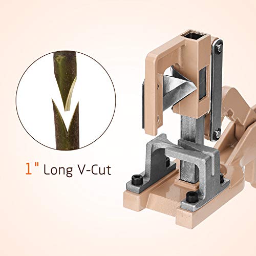 FUNTECK V-Cut Grafting Tool for Large Branches Full Metal Body with SK5 Blade Ideal for Fruit Tree Grafting - Image 3
