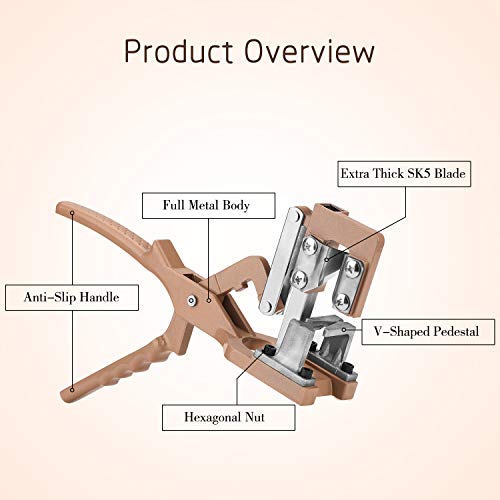 FUNTECK V-Cut Grafting Tool for Large Branches Full Metal Body with SK5 Blade Ideal for Fruit Tree Grafting - Image 5