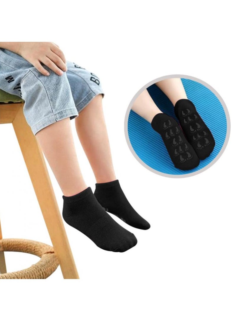AIWANTO 3 Pairs Anti Slip Children Socks Breathable Baby (Black) - Image 3