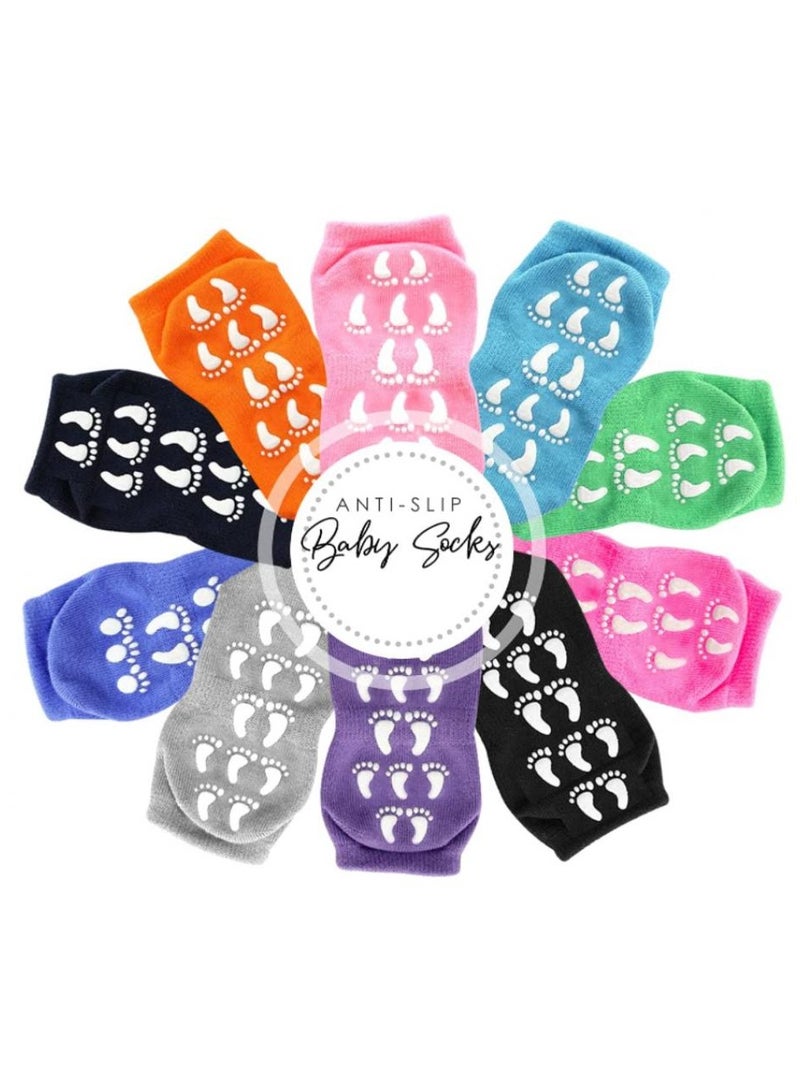 AIWANTO 3 Pairs Anti Slip Children Socks Breathable Baby (Black) - Image 5
