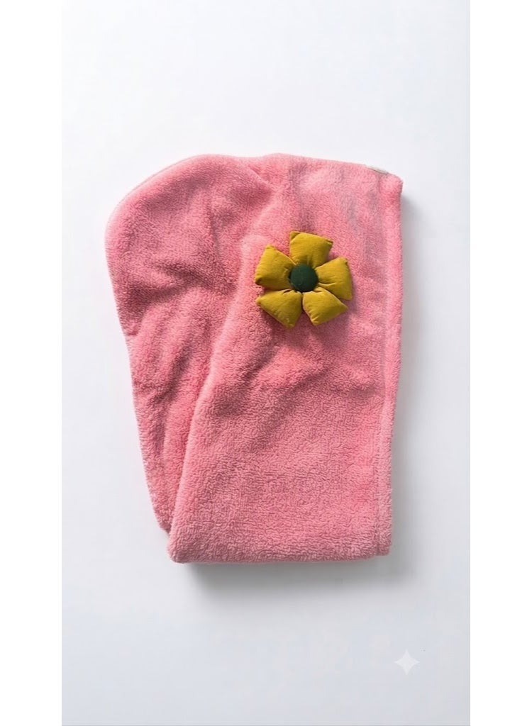 Quick-Dry Hair Drying Towel - Pink - Image 2