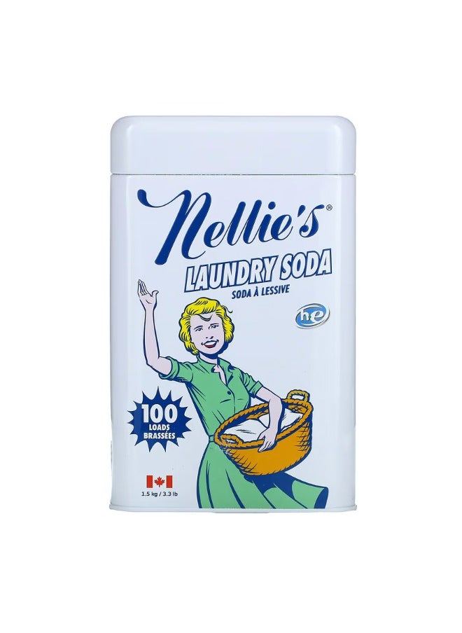 Nellie's Laundry Soda 100 Loads 3.3 lbs 1.5 kg  - Image 1