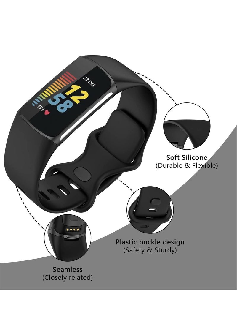 استبدال سوار قابل للتعديل رقيقة لينة سيليكون الأساور سيليكون الأساور مع شحن FitBIT 5 الذكية ووتش متوافق مع المرأة الرجل النشاط اللياقة البدنية المقتفي ل - Image 3