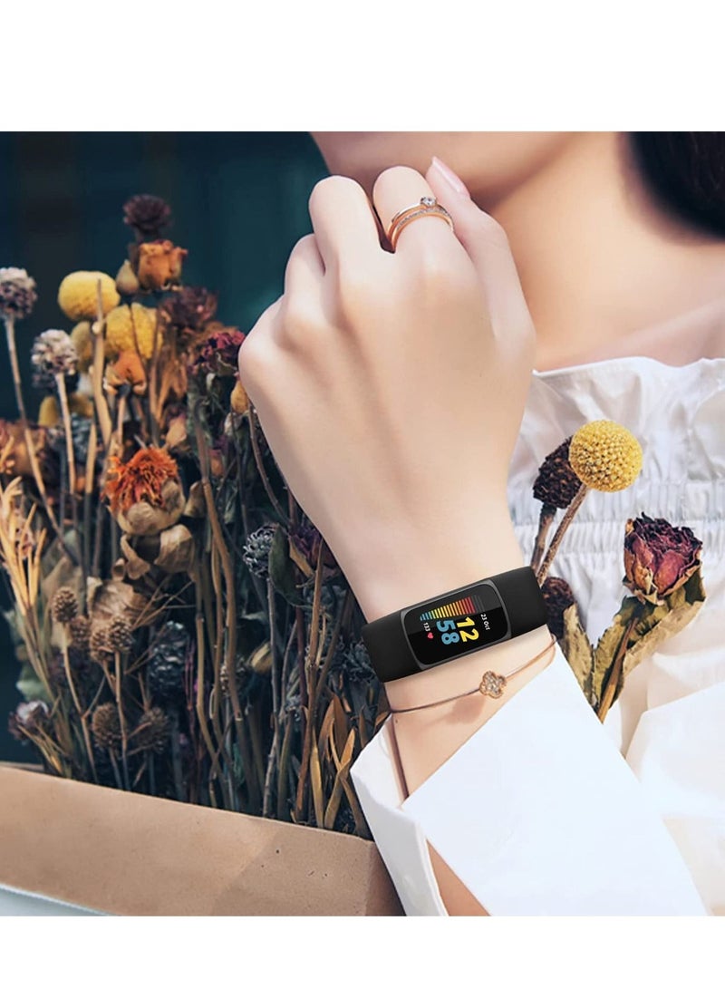 استبدال سوار قابل للتعديل رقيقة لينة سيليكون الأساور سيليكون الأساور مع شحن FitBIT 5 الذكية ووتش متوافق مع المرأة الرجل النشاط اللياقة البدنية المقتفي ل - Image 5