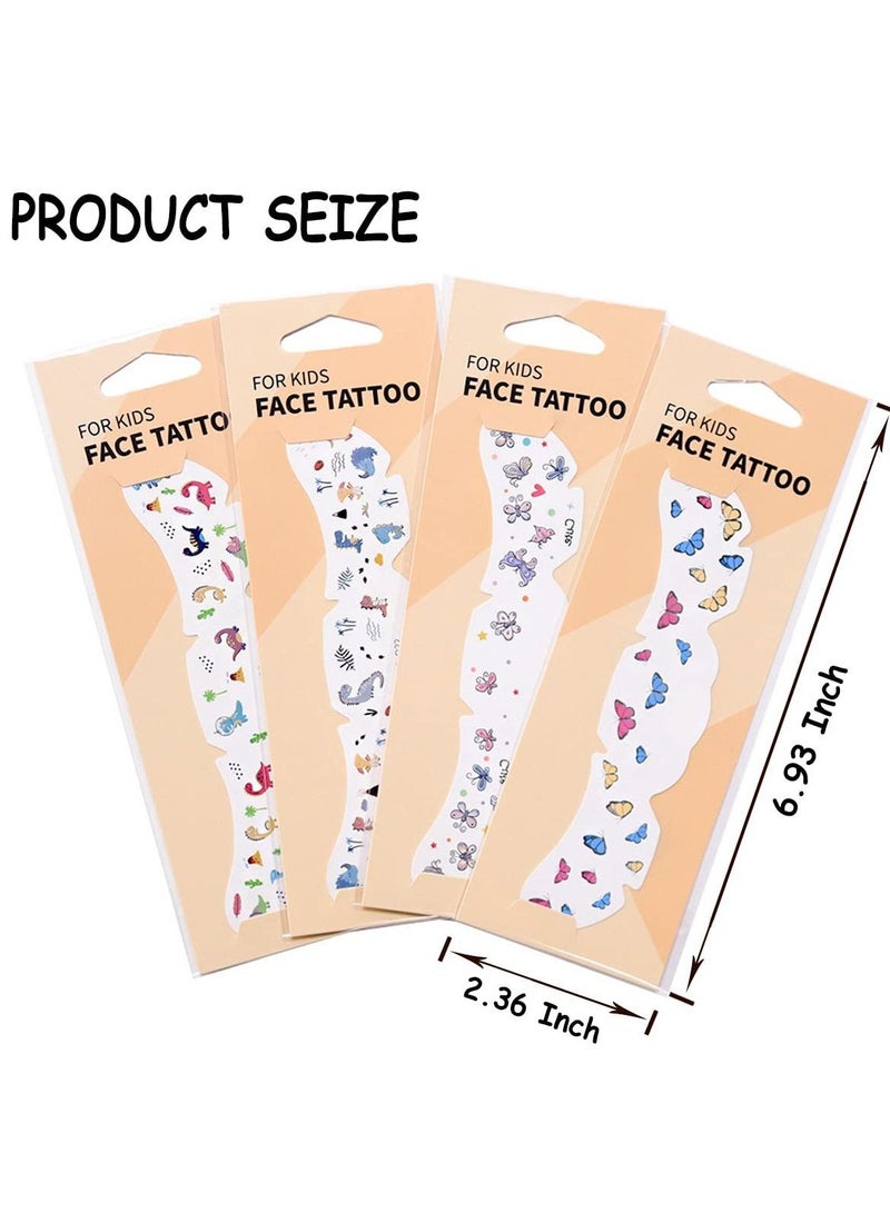 Face Temporary Tattoos for Kids Cartoon erfly Fruit Dinosaur Freckle Tattoo Stickers Girls Boys Makeup Dancer Costume Birthday Party - Image 5