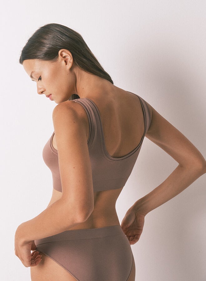 women'secret LOVELY reversible seamless brown top - Image 5