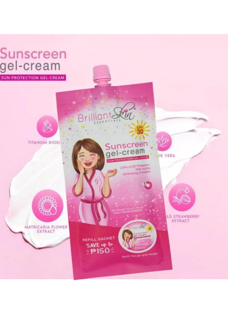 Brilliant Skin - Sunscreen Gel Cream SPF30 50grams,2PCS - Image 1