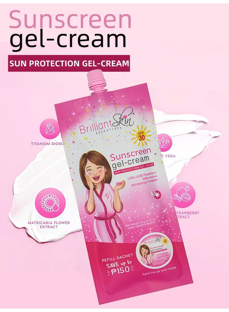 بريليانت سكين كريم جل واقي من الشمس SPF30 50 جرام، 2 قطعة - Image 5