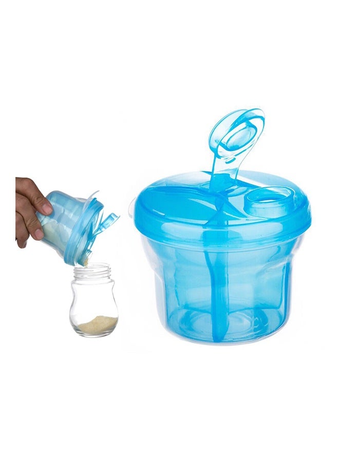 1 pcs BPA-free Material Durable Milk Powder Dispenser With Rotating Cap, Removable Inner Sections,Blue - Image 1