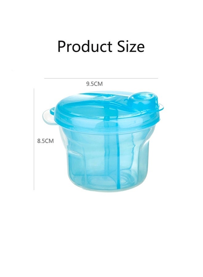 1 pcs BPA-free Material Durable Milk Powder Dispenser With Rotating Cap, Removable Inner Sections,Blue - Image 5